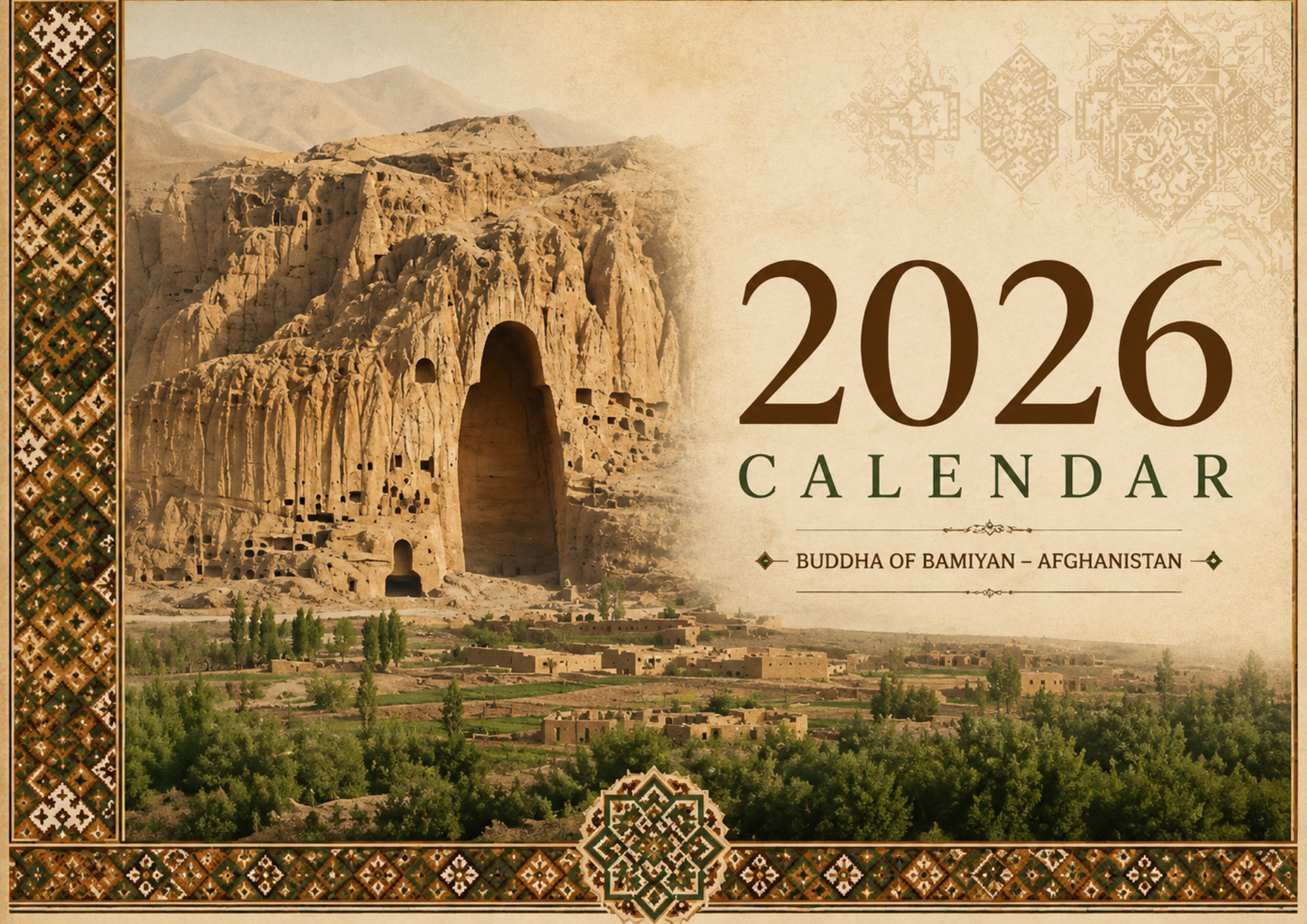 2026 Afghanistan Heritage Calendar — A Year of Home & Memories