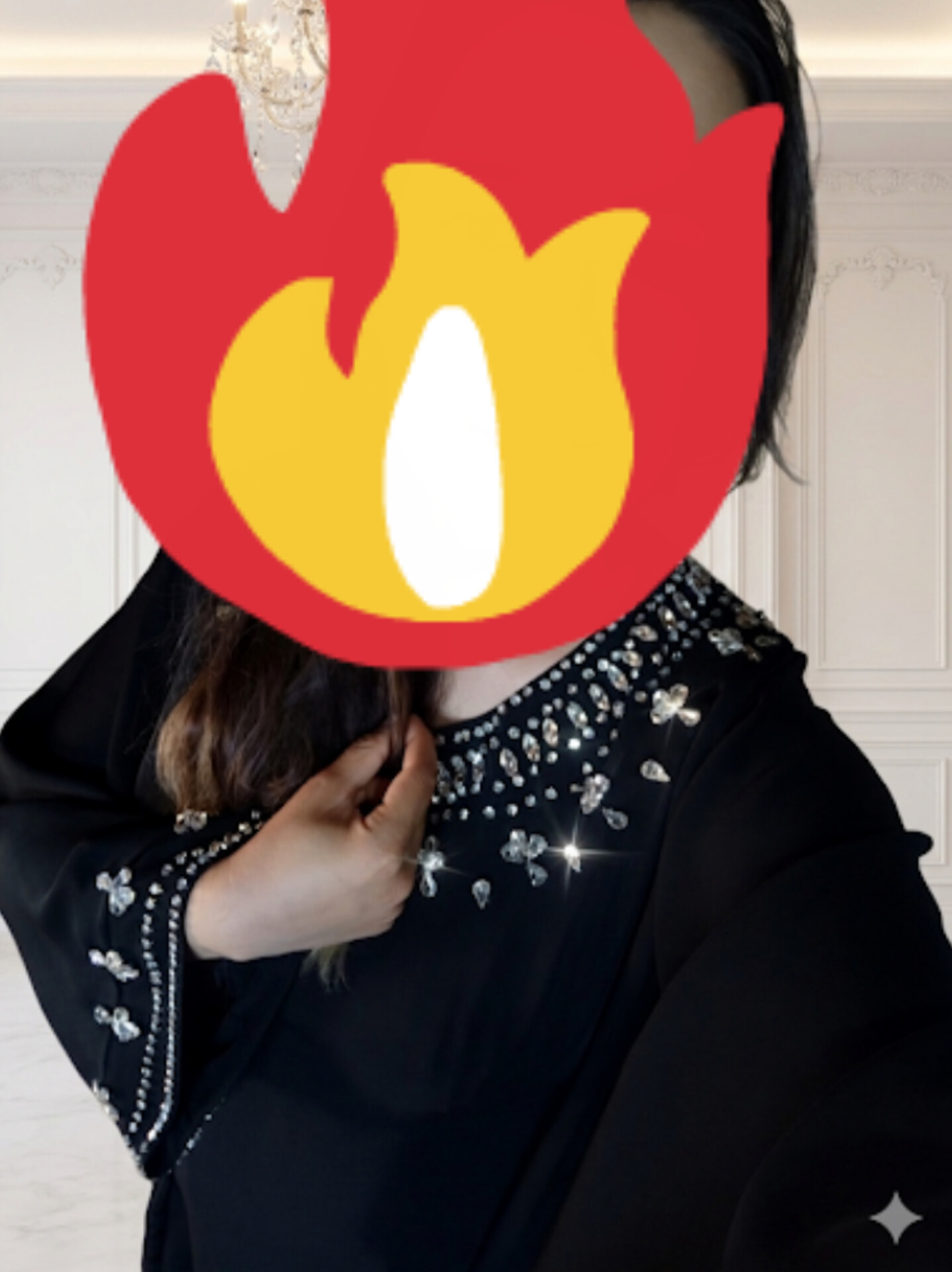 حجاب/عبا زنانه مهره دوزی شده